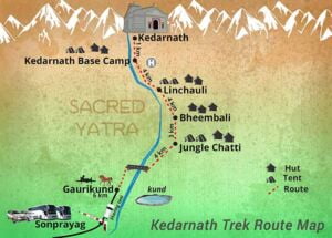 kedarnath trek route map