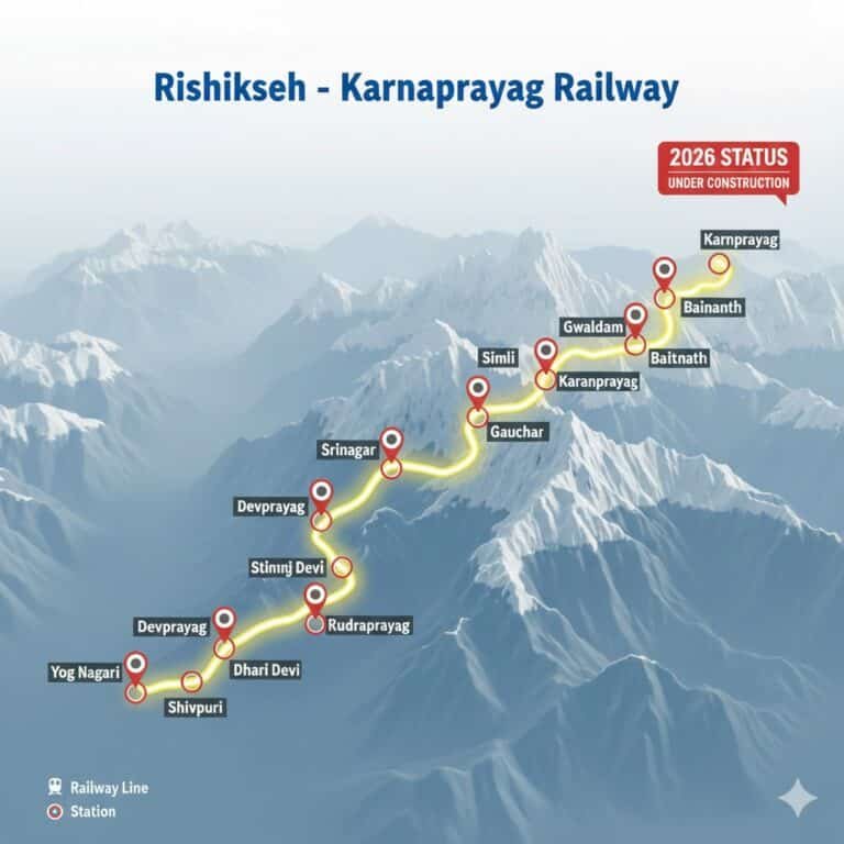 Rishikesh-Karnaprayag Railway Line Status 2026: Station List, Ticket Price & Opening