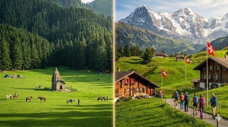 Mini Switzerlands of India vs. The Actual Swiss Alps: A Visual Guide