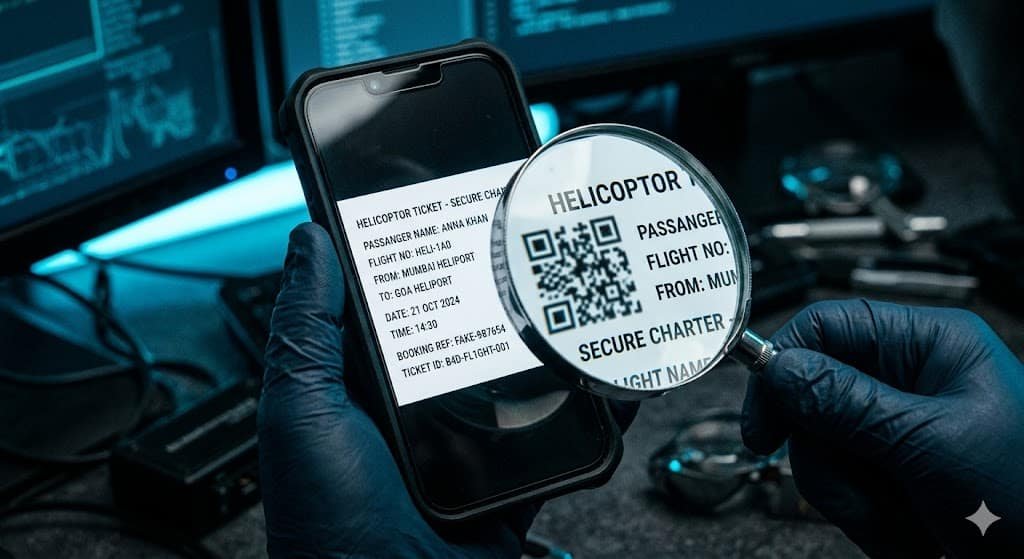 How to spot a fake Kedarnath helicopter VIP PDF ticket on WhatsApp.